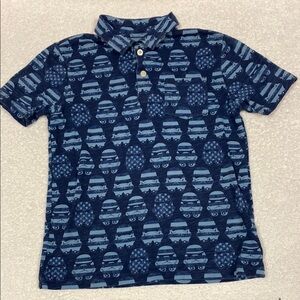 Gap Star Wars stormtrooper print short sleeve cotton blue polo medium 8/9